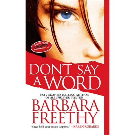Dont Say A Word By Barbara Freethy — Reviews Discussion Bookclubs Lists
