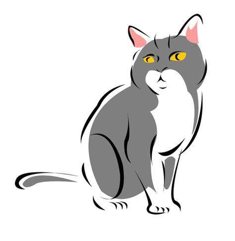 Sitting Cat Free Clip Art For Download