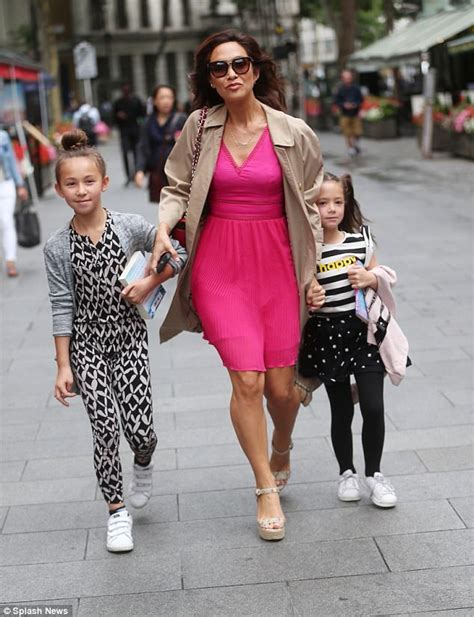 myleene klass takes her mini me daughters to her work daily mail online