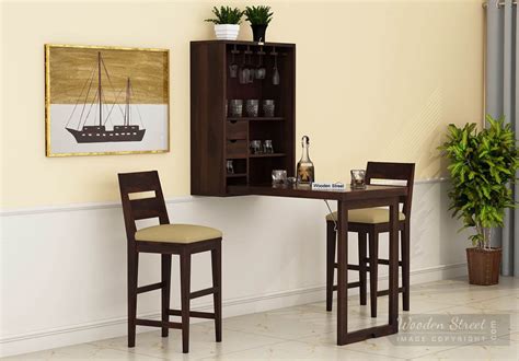 These wall mounted kitchen cabinets even act as an open pantry. Buy Holger Wall Mounted Bar Cabinet (Walnut Finish) Online ...