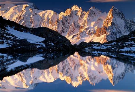 1280x877 Mountain Lake Winter Sunrise Snowy Peak Nature Landscape