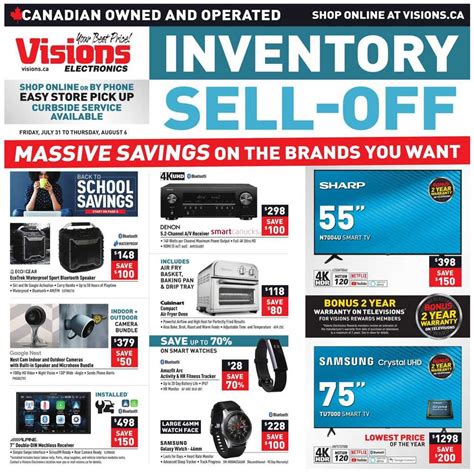 Visions Electronics Canada Flyers