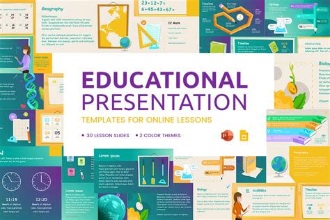 Free Educational Presentation Templates For Online Lessons Graphicmama
