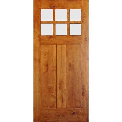 Krosswood Doors 36 In X 80 In Craftsman 2 Panel 6 Lite Clear Low E