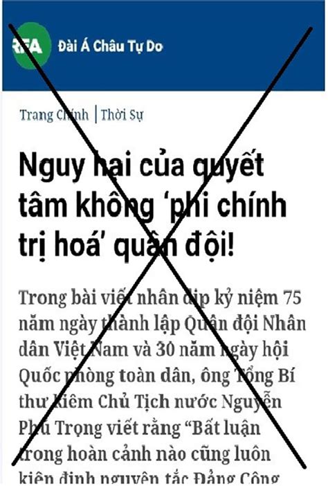 Cảnh Giác Trước âm Mưu Thủ đoạn “phi Chính Trị Hóa” Lực Lượng Vũ Trang Của Các Thế Lực Thù địch