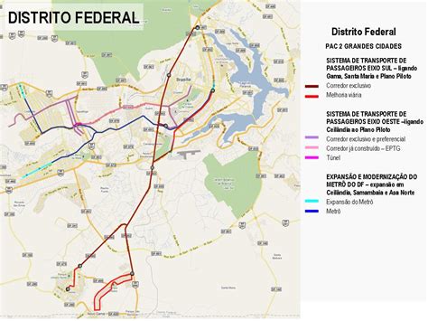 Brasília e entorno do df conta com 0 meio(s) de transporte: Projetos do DF selecionados no PAC Mobilidade