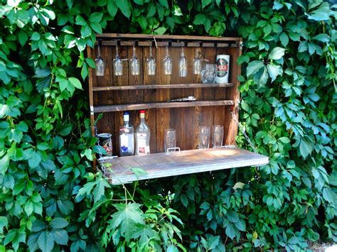 Outdoor Wine Bar Wine Cabinet Pallet Furniture Bar Etsy Patio