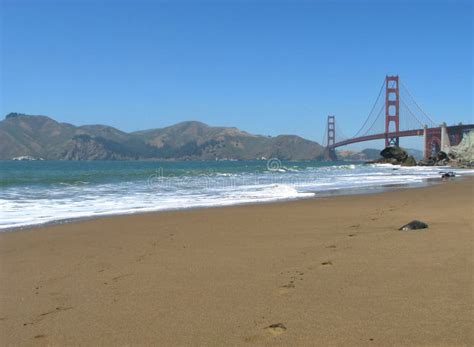 baker beach in san francisco with golden gate bridge and marin headlands stock image image of
