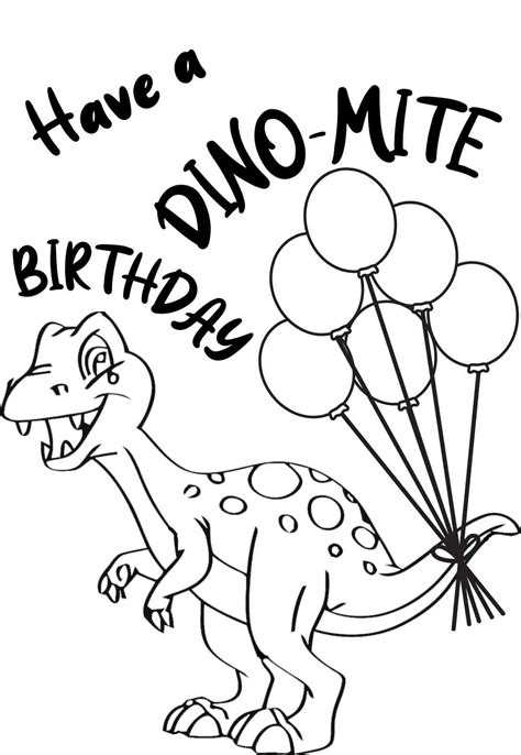 Happy Birthday Dinosaur Coloring Pages Coloriage Anniversaire Images Porn Sex Picture