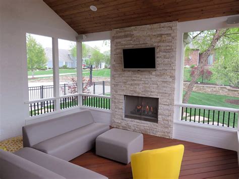 Outdoor Fireplaces For Your New Screen Porch Deck Or Covered Deck