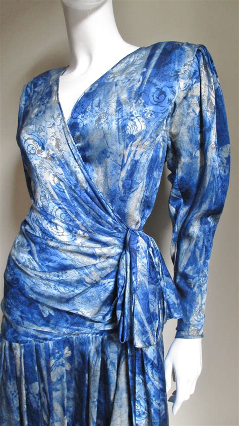 Emanuel Ungaro 1980s Wrap Silk Dress For Sale At 1stdibs 80s