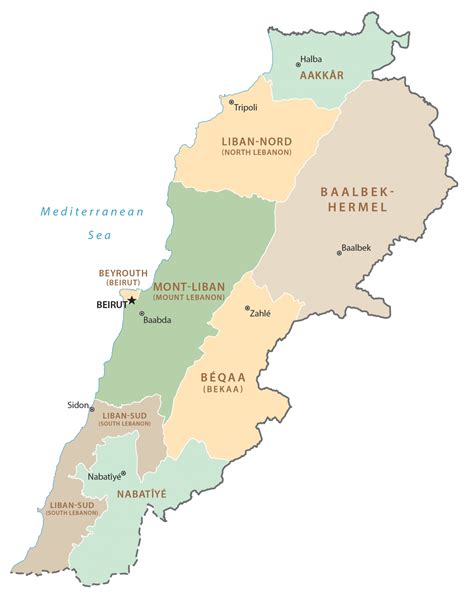 Lebanon Map Cities And Roads Gis Geography