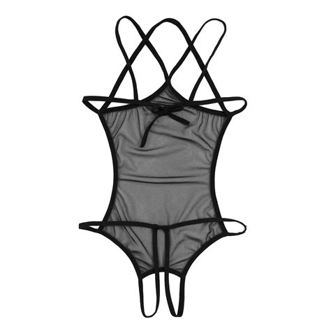 Sexy Women S Fishnet Bodysuit Sheer Body Stocking Lingerie Babydoll