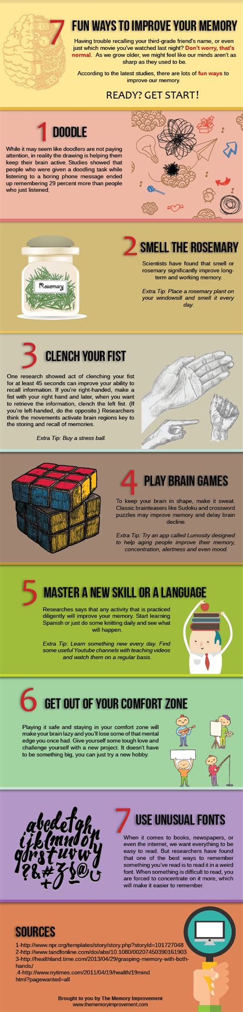 Fun Ways To Improve Your Memory Infographic E Learning