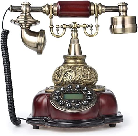 Amazon Com Lnc Bronze Retro Vintage Antique Style Push Button Dial Desk Telephone Phone Home