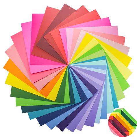 Buy Livholic100 Pack Heavy Colored Paper Cardstock Front Back Different