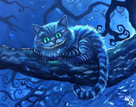Cheshire Cat Painting By Tom Carlton Fine Art America