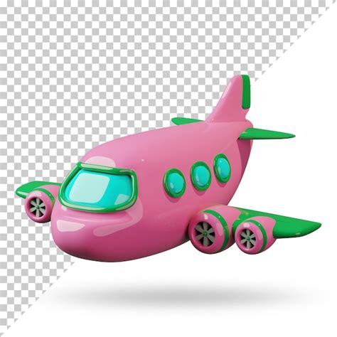 Premium Psd 3d Rendered Cartoon Of Airplane