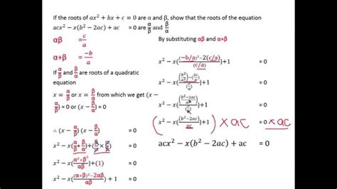 combined mathematics algebra quadratic equations example 1 youtube