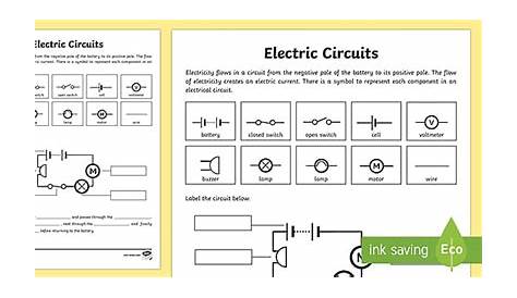 Electric Circuits Worksheet - Circuit Activity Grades 3-5