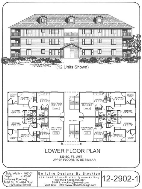 6 Plex Apartment Floor Plans Floorplansclick