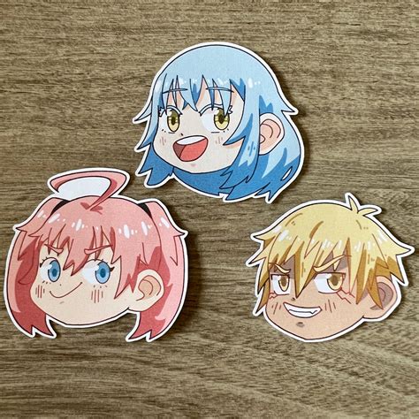 Tensura Anime Stickers Die Cut Rimuru Veldora Milim Cheekytweethart