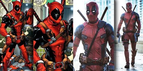 Deadpool Costume Comic Vs Movie 15 Superhero Costumes Most Accurate To