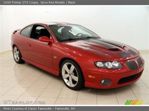 Spice Red Metallic 2006 Pontiac Gto Coupe Black Interior Gtcarlot