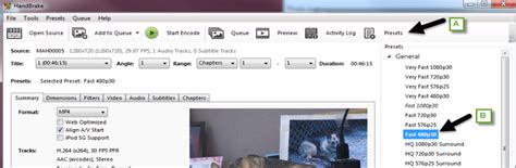 handbrake preset fast 480p30