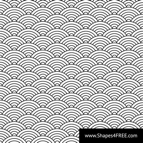 Japanese Seigaiha Wave Pattern Vector (SVG) | Shapes4FREE gambar png