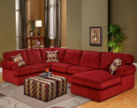 Red Microfiber Sectionals Highlight Your Living Room Homesfeed