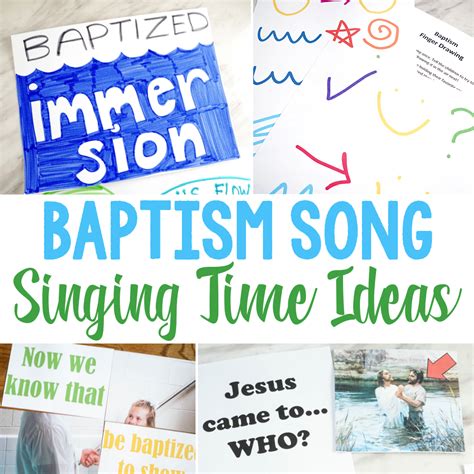 Baptism Flip Chart Lyrics Printable Primary Singing