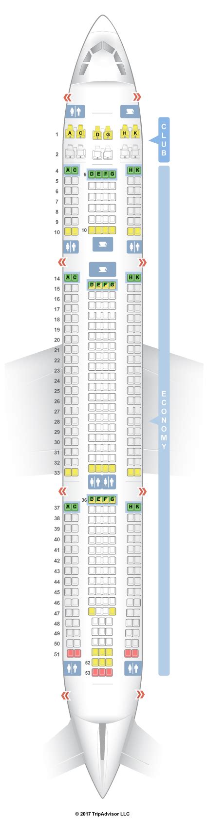 Seatguru Seat Map Air Transat Airbus A330 300 333 V2