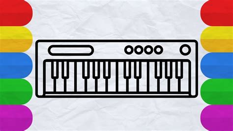 Easy Piano Keyboard Drawing Yellowcheckerboardsliponvans