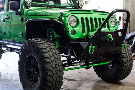Emerald Green Lifted Jeep Wrangler Gets A Custom Vented Hood — Carid