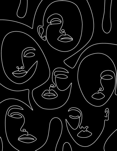 Abstract Line Drawing Faces Lillyheckman Abstract Face Art