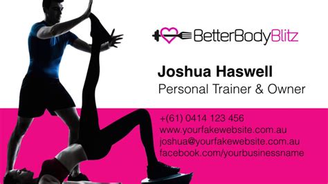Personal business cards in.doc format. Personal Trainer Business Cards - PT Business Card Design ...