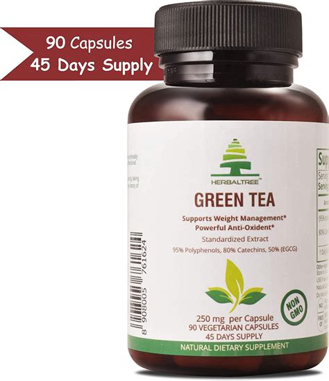 Premium Green Tea 90 Veg Capsules 500 Mg With 50 Egcg Antioxidants