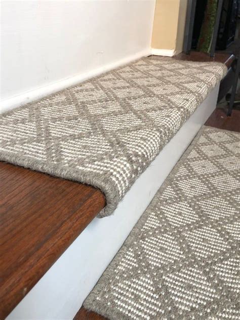 4.0 out of 5 stars. Padded Wool Carpet Stair Treads - TIBURON (Grey) in 2020 | Carpet stair treads, Stair treads ...