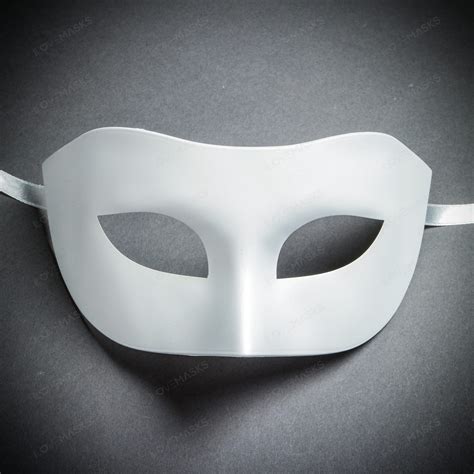 Diy Blank White Masquerade Half Face Venetian Mardi Gras Eye Mask Costume Party Ball