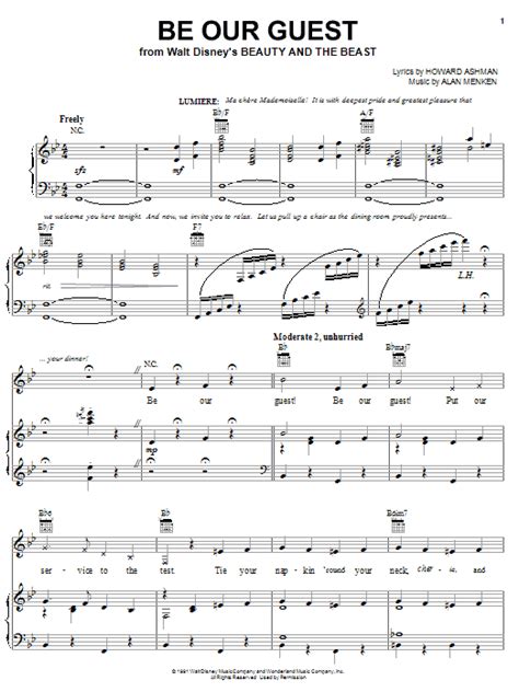 Be Our Guest Sheet Music Direct