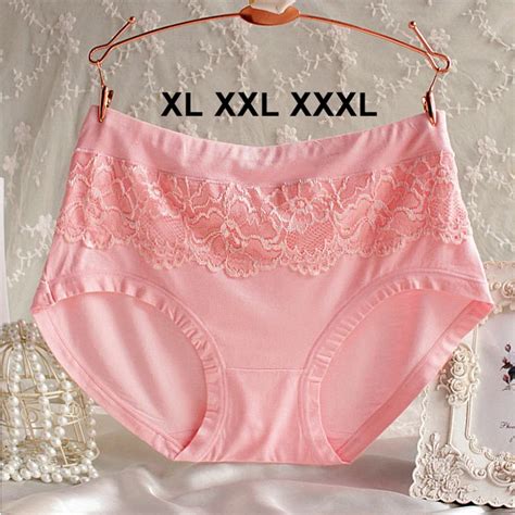 Plus La Taille Culottes Pour Femmes Dentelle Sexy Femmes Underwear Femme Coton Rose Modal Sous