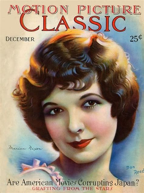 Marian Nixon On Motion Picture Classic Don Reed Dec Magazine Cover Motion Picture