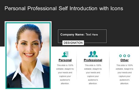 Presentation files in powerpoint 2019. Personal Professional Self Introduction With Icons ...