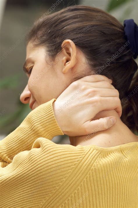Neck ache - Stock Image - M382/0438 - Science Photo Library