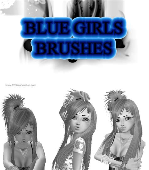 blue girls photoshop basic brushes 123freebrushes