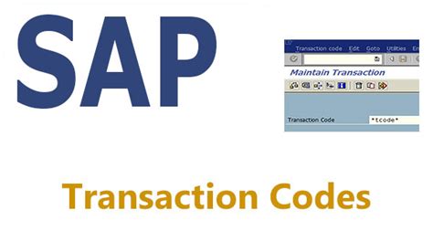 sap transaction codes list of tcodes