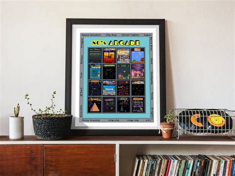 80s Arcade Games Poster Retro Video Games 80s Etsy Canada