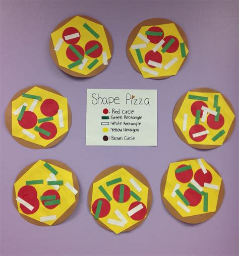 Shape Pizza For Little Chefs Preschool Crafts