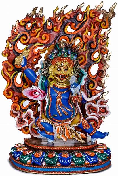 Tibetan Buddhist Vajrapani Deity Nepal Aureole Fire